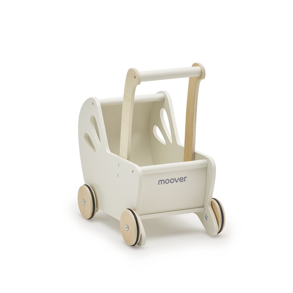 White wooden dolls sales pram