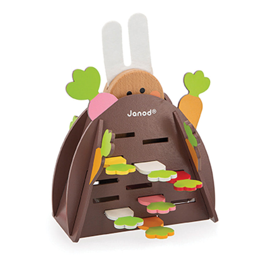 janod magic carrot strategy childs game wooden bunny 
