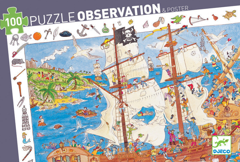 Puzzle Observation - Pirates 100pc Puzzle - Earth Toys - 1
