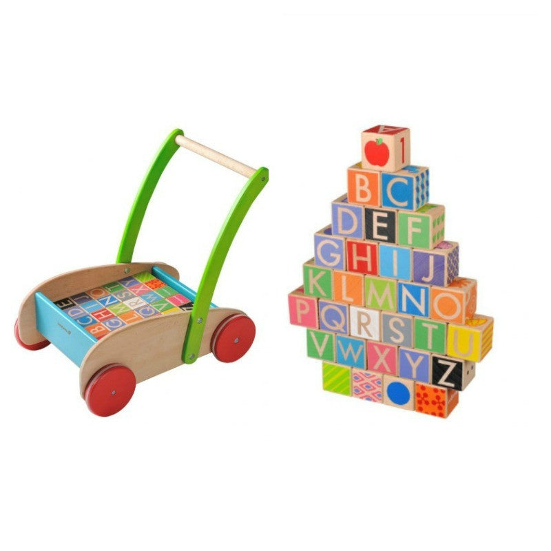 Wooden Block Wagon - Ever Earth - Earth Toys