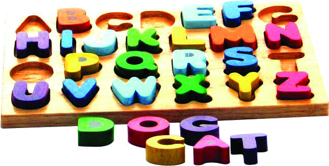 Upper Case Wooden Alphabet Puzzle - Earth Toys