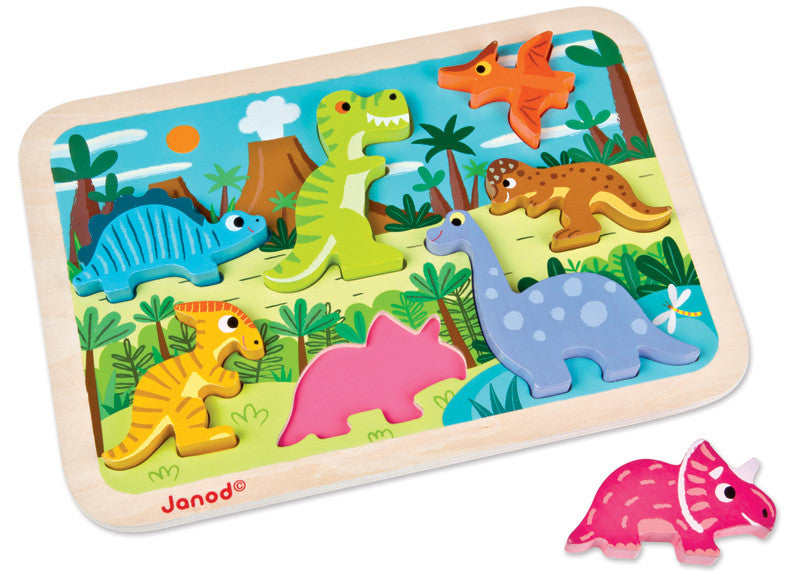 Dinosaur Chunky Puzzle - Earth Toys - 1