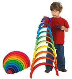 Wooden Stacking Rainbow - Earth Toys - 9