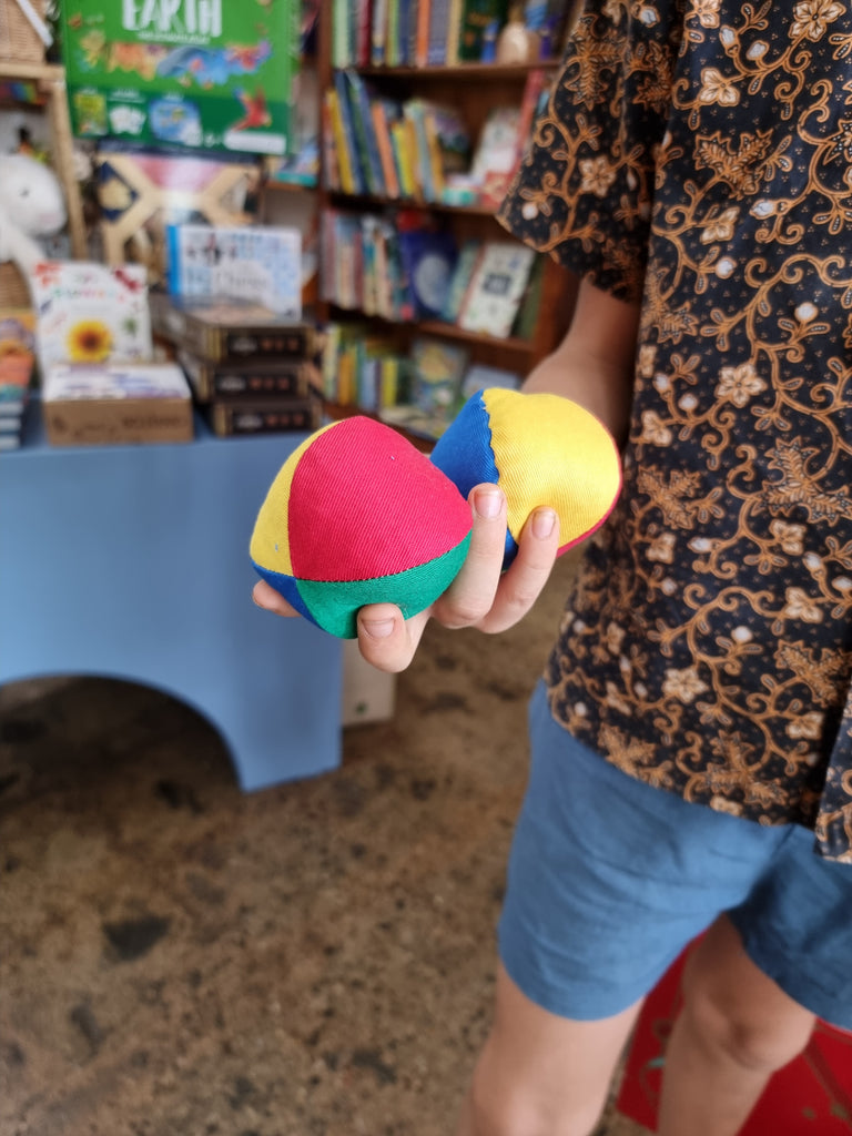 two close up cube juggling balls in-store at earth toys cairns city