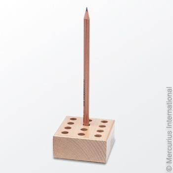 Wooden Pencil Holder For 12 Regular Pencils - Earth Toys