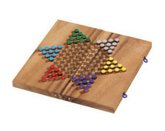 Wooden Chinese Checkers Folding - Square Board - Earth Toys