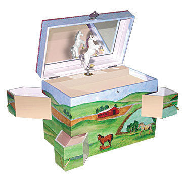 Horse Hideaway Music Box - Earth Toys - 1