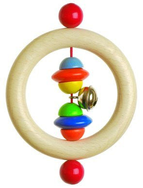 Heimess - Rattle Ring, Beads and Discs - Earth Toys