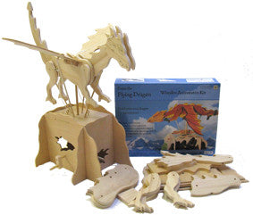 Automaton Dragon Wooden Kit - Earth Toys - 1