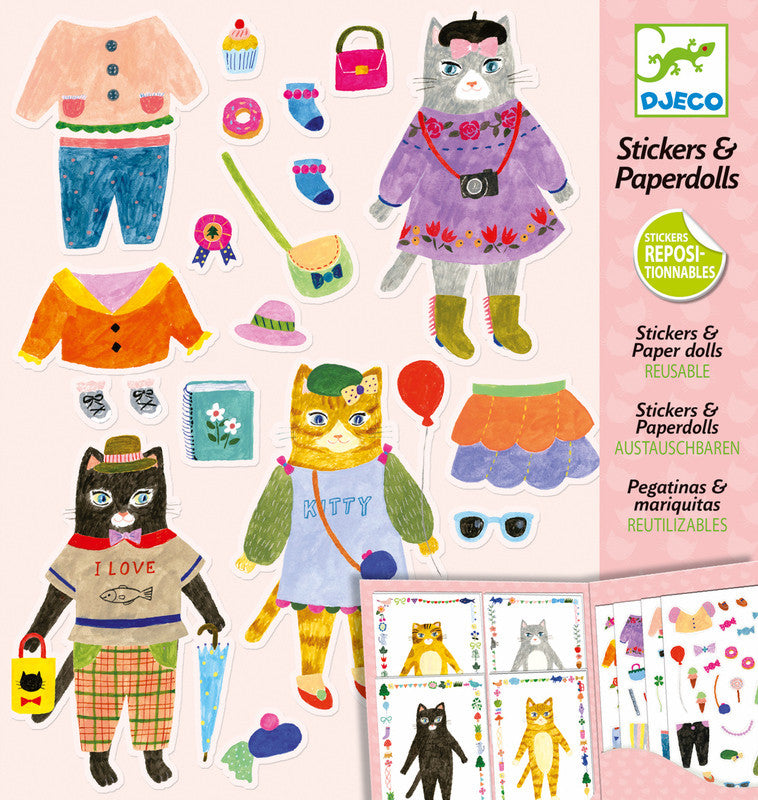 My Cat Friends Stickers And Paper Dolls - Earth Toys