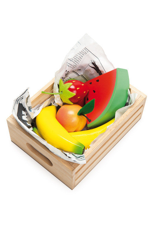 Wooden Smoothie Fruit in a Crate - Earth Toys