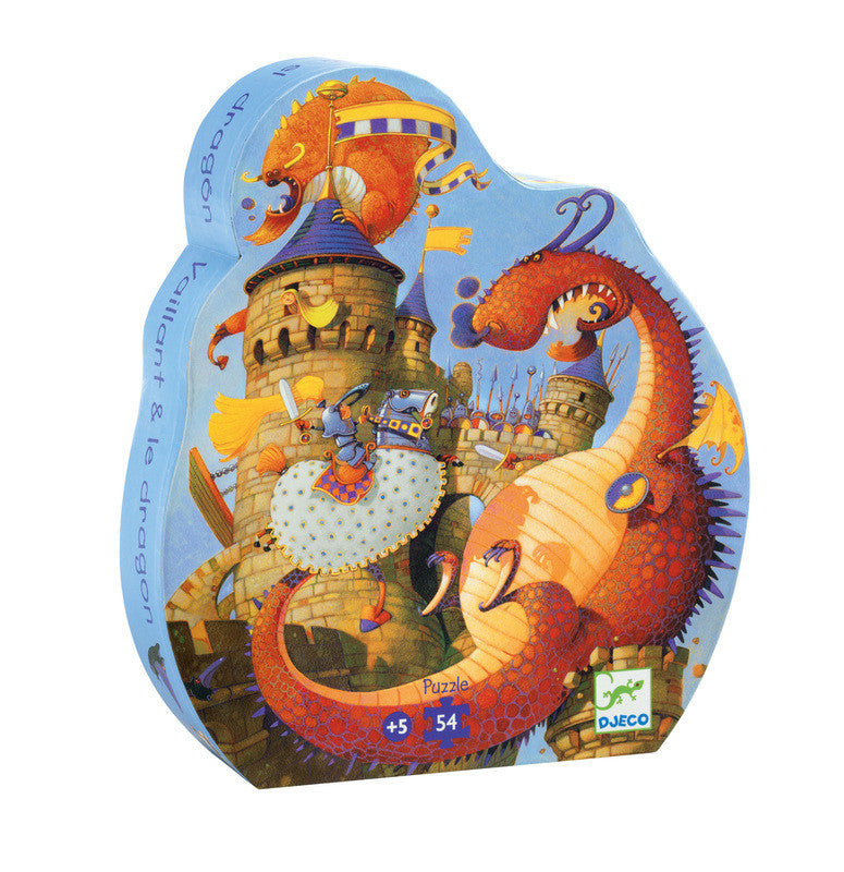 Vaillant And The Dragon - 54pc Silhouette Puzzle - Earth Toys - 1