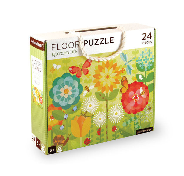 Petit Collage - Floor Puzzle - Garden Life - Earth Toys - 1
