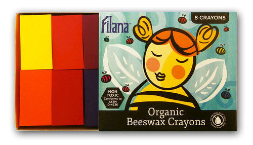 Filana 8 Block Organic Crayons Rainbow Colours - Earth Toys