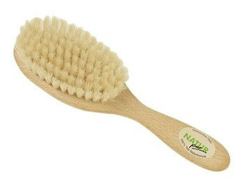 Children's Hair Brush Natural Bristle Pig Hair 18cm - Earth Toys