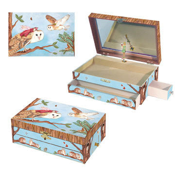 Birds Owl Travellers Music Box - Earth Toys - 3