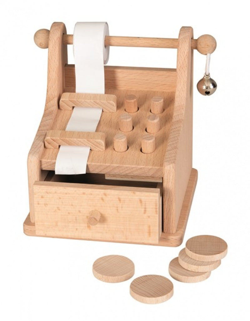 Wooden Cash Register Kids Role Play Toy Earth Toys