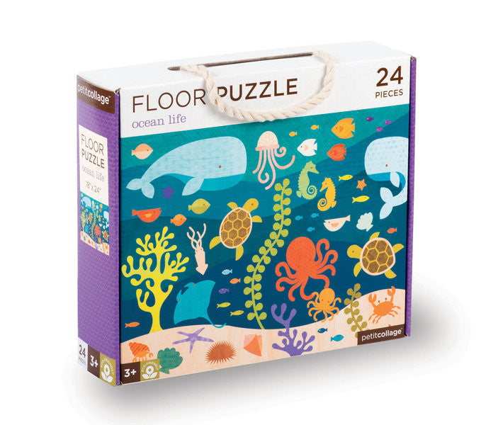 Petit Collage - Floor Puzzle - Ocean Life - Earth Toys - 1
