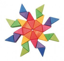 Grimm's small Octagon 32 Triangles - Earth Toys - 6