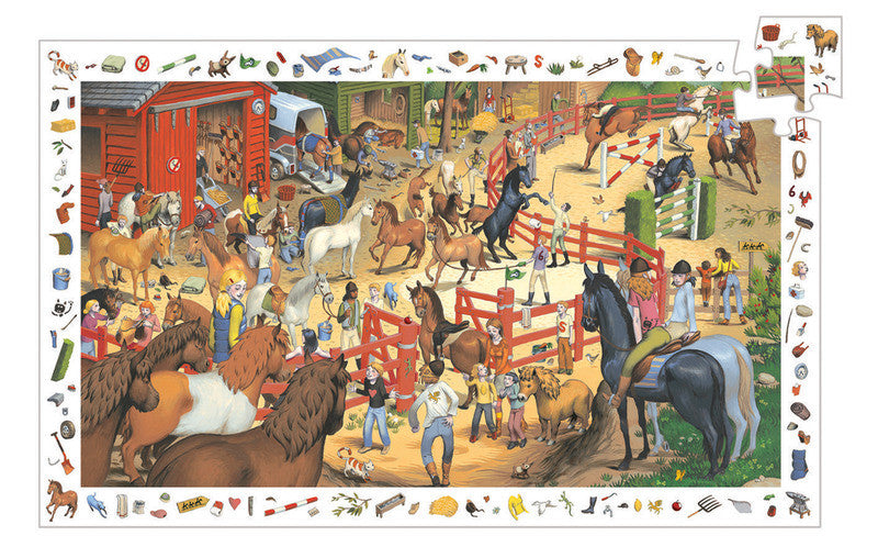 Puzzle Observation - Horse Riding 200 pc Puzzle - Earth Toys