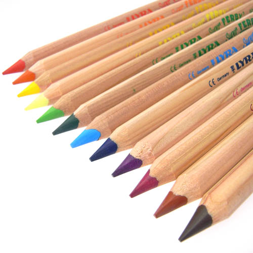 lyra colour giants pencils 18 pack, rainbow assortment