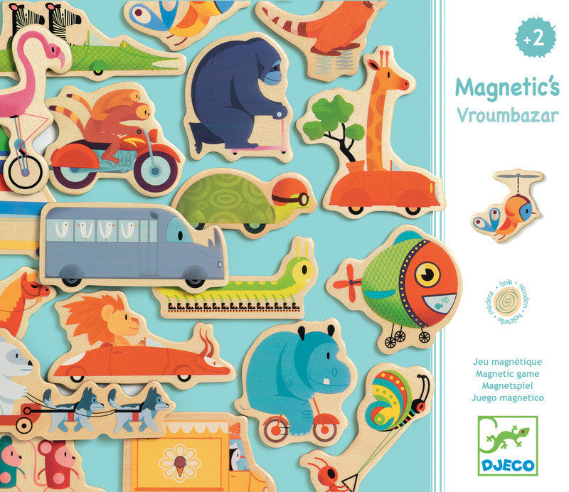 Djeco Magnetic Vroom Bazaar - Earth Toys - 2