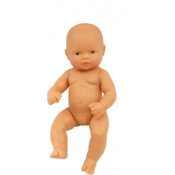 Miniland Anatomically Correct Baby Doll Caucasian Girl, 32 cm - Earth Toys