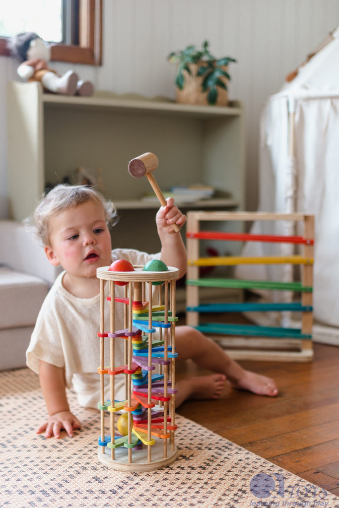 Wooden Pound A Ball Tower - Earth Toys