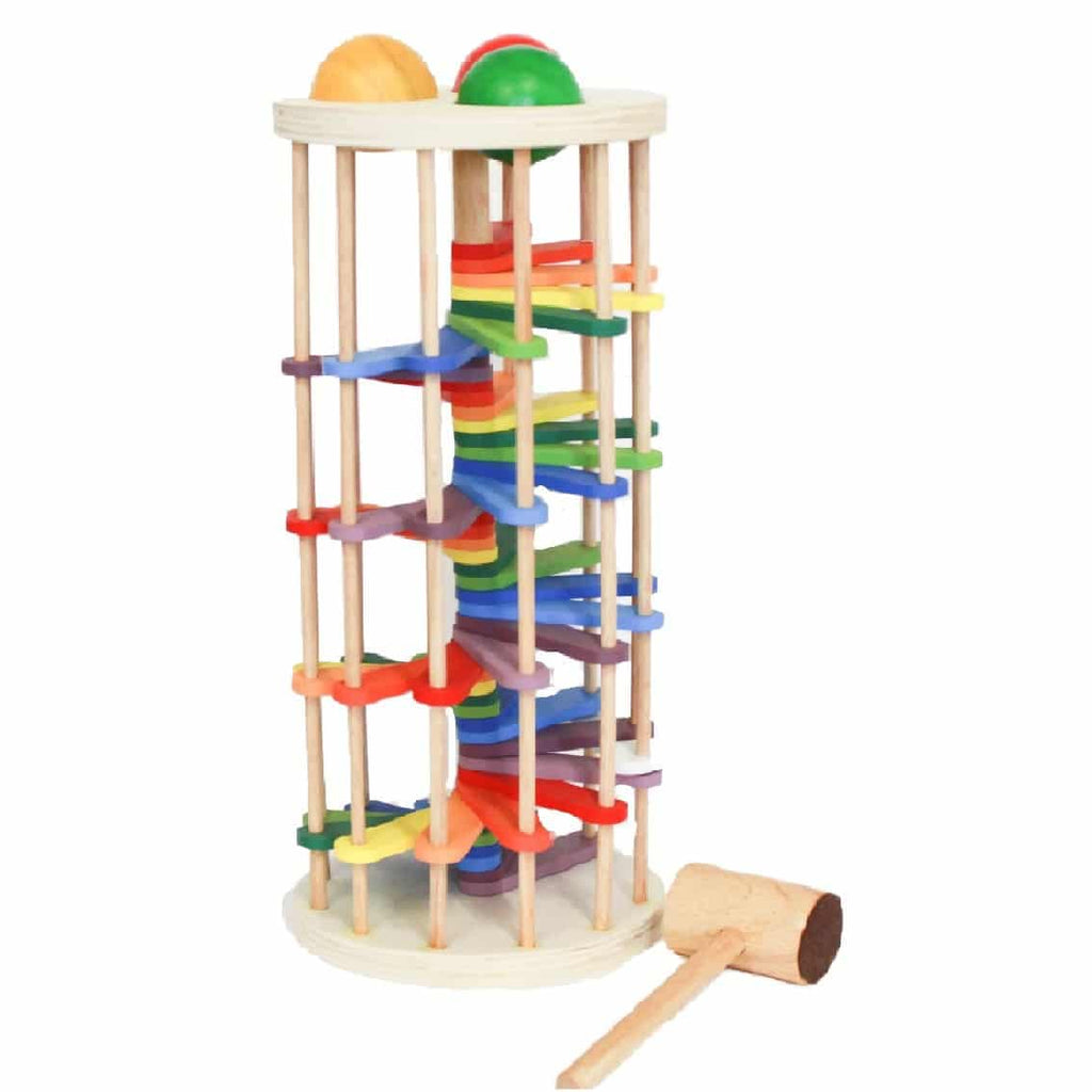 Wooden Pound A Ball Tower - Earth Toys