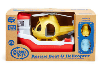 Green Toys - Rescue Boat and Helicopter - Earth Toys - 3