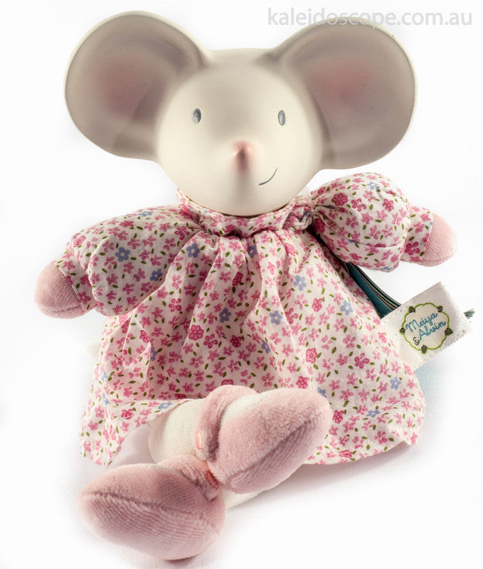 Rubber Meiya the Mouse in Pink - Earth Toys - 3