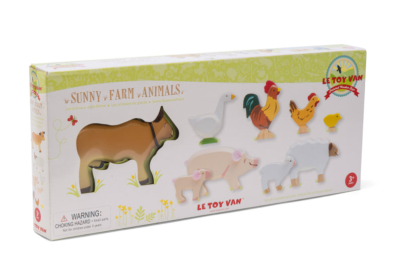 Sunny Farm Animals Wooden Toy Set - Le Toy Van - Earth Toys
