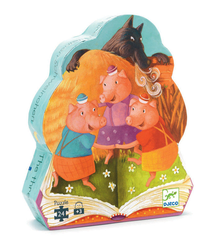 The 3 Little Pigs 24 pce Puzzle by Djeco - Earth Toys - 1