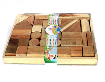 Natural Wooden Block Set - Earth Toys