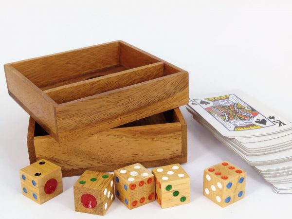 Wooden Playing Card and Dice Game Set - Earth Toys