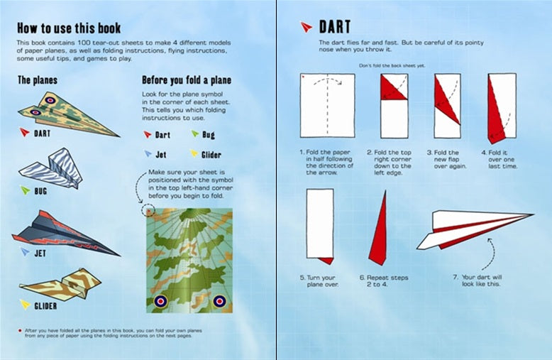 100 Paper Planes to Fold & Fly - Earth Toys