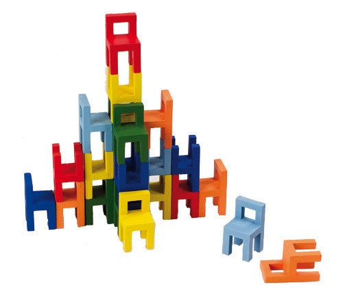 GOKI - Stacking Chairs Game - Earth Toys
