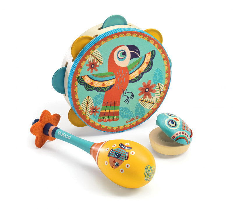 Animambo Set Of 3 Instruments - Earth Toys