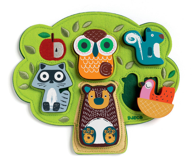 Wooden/Felt Puzzle Oski - Earth Toys