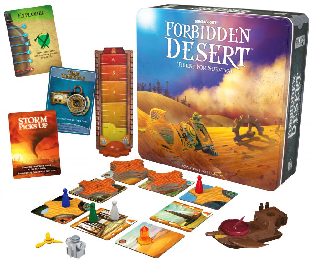 forbidden desert game contents and box