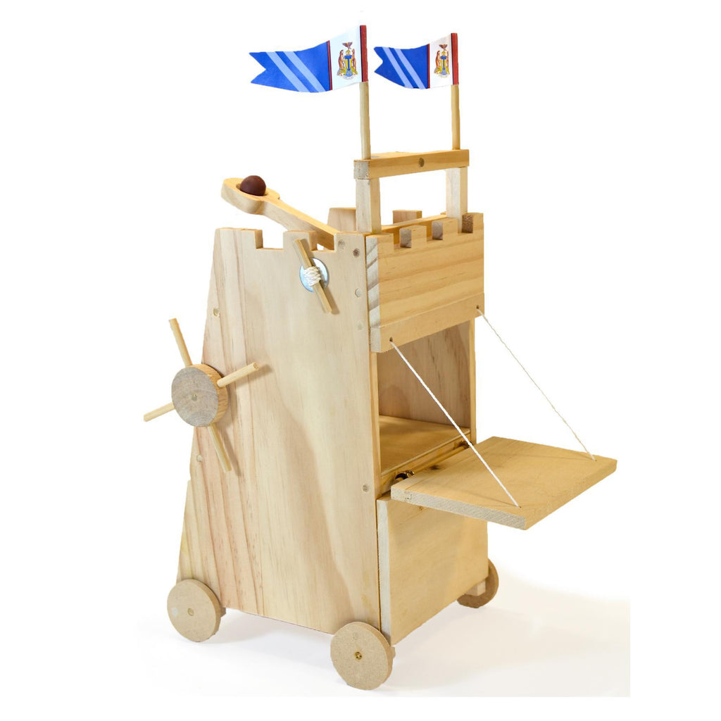 Medieval Siege Tower Wooden Kit - Earth Toys - 1