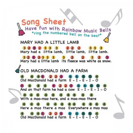 Rainbow Musical Spinning Bells - Earth Toys