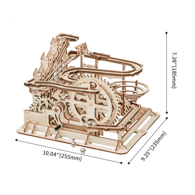 rokr marble parkour assembled diagram of dimensions