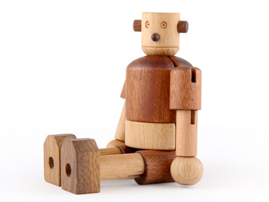 Wooden robot toy cheap