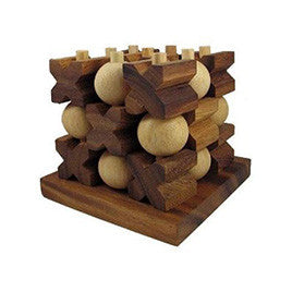 Wooden 3D Tic Tac Toe - Earth Toys