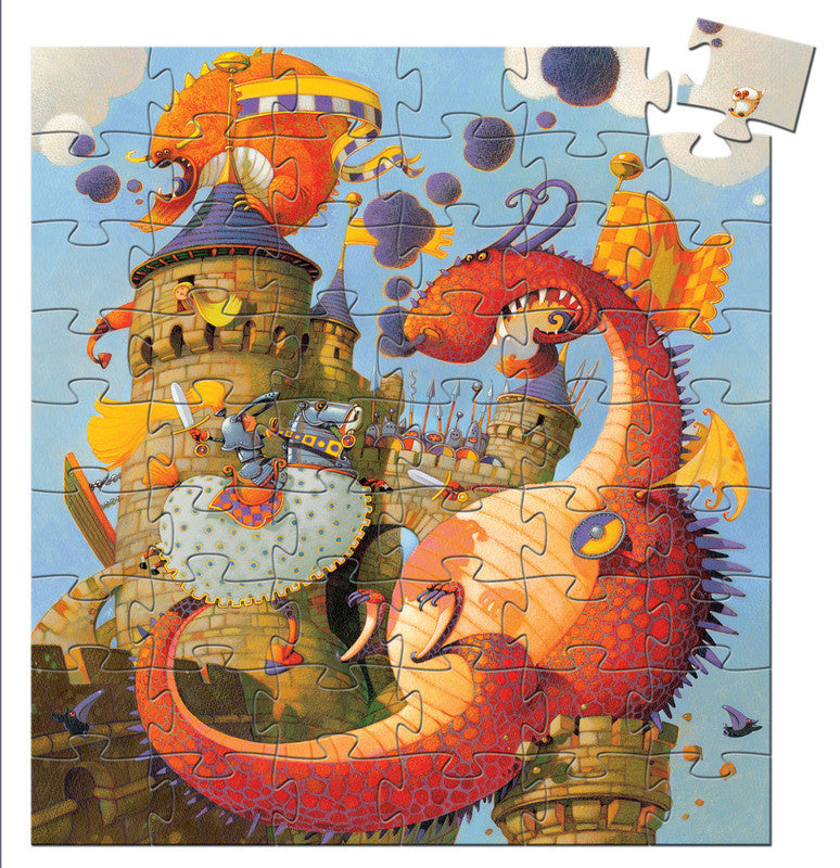 Vaillant And The Dragon - 54pc Silhouette Puzzle - Earth Toys - 2