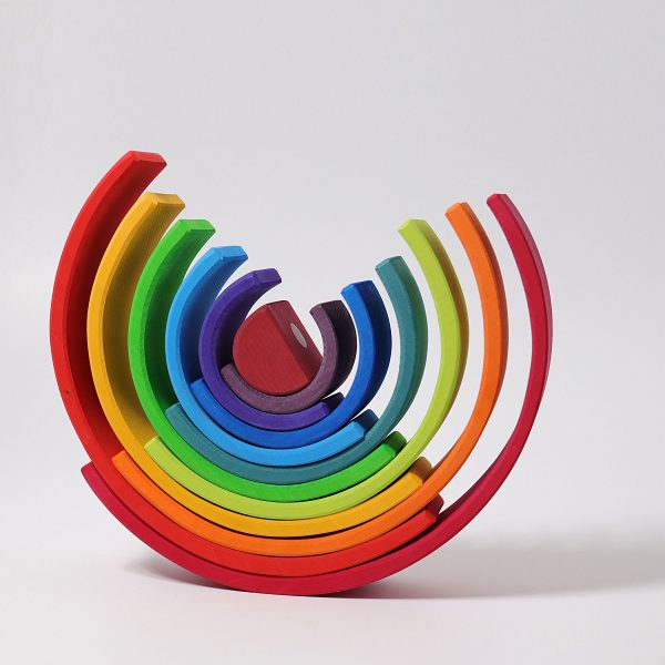 Grimm's Wooden Stacking Rainbow - Earth Toys